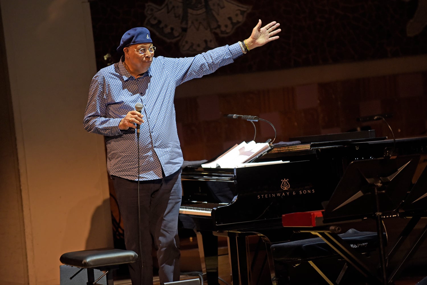 Chucho Valdés performing at Palau de la Música Catalana during the Barcelona Jazz Festival in 2021