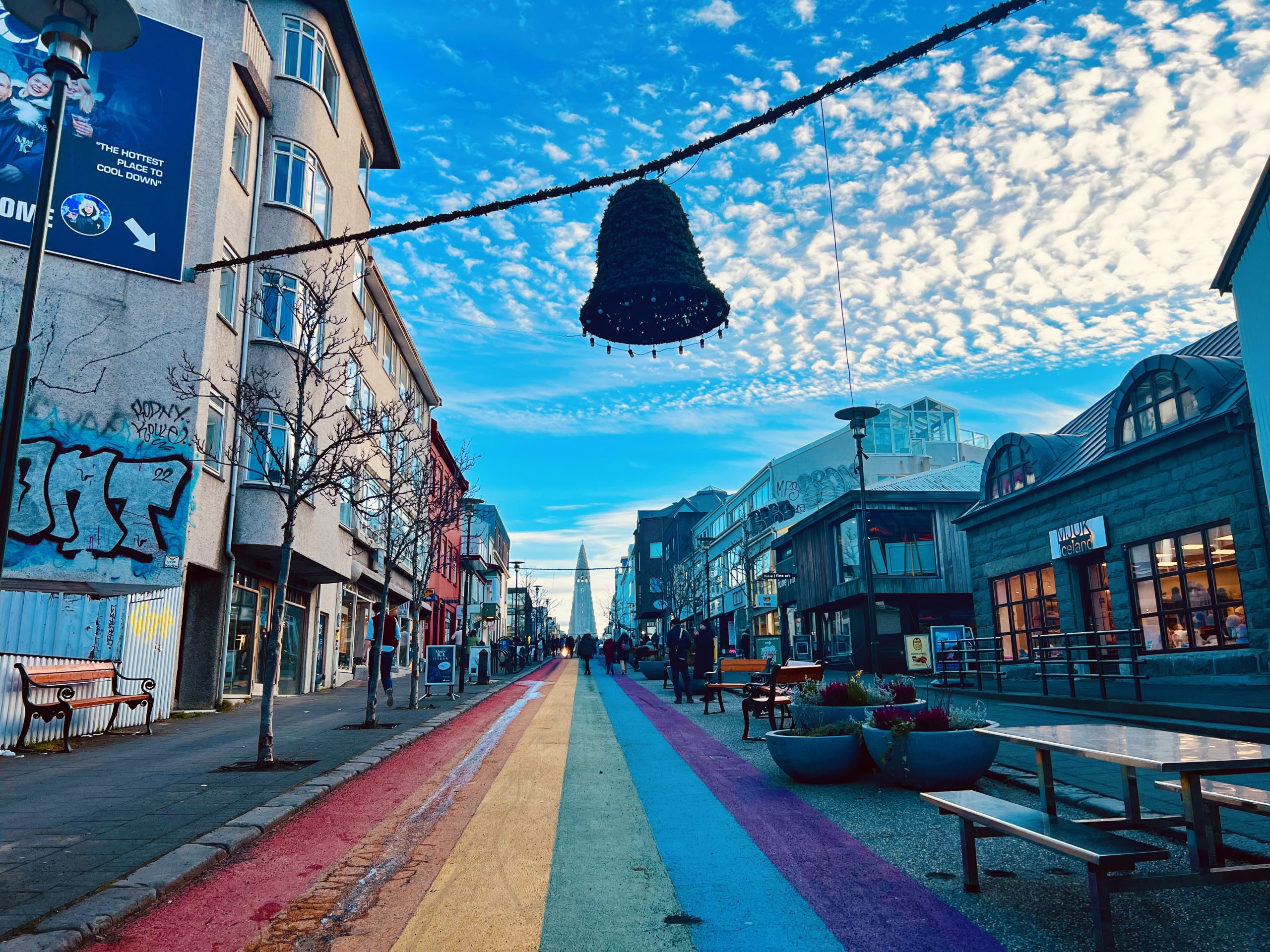 Rainbow Street in central Reykjavík, Iceland