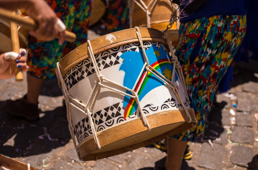Sambra drum part of the afrobrazilian culture and part of the brazil music tour design by musical getaways
