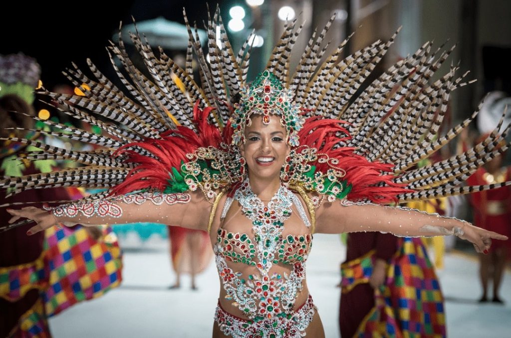 Carnaval in Rio de Janeiro. Garota in  the Sambadrome