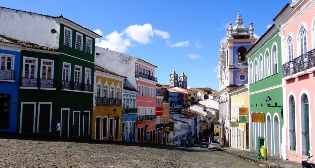 Street musicians performing in Salvador da Bahia