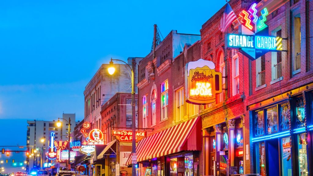 Memphis Beale Street in Sounds of the South music tour, USA