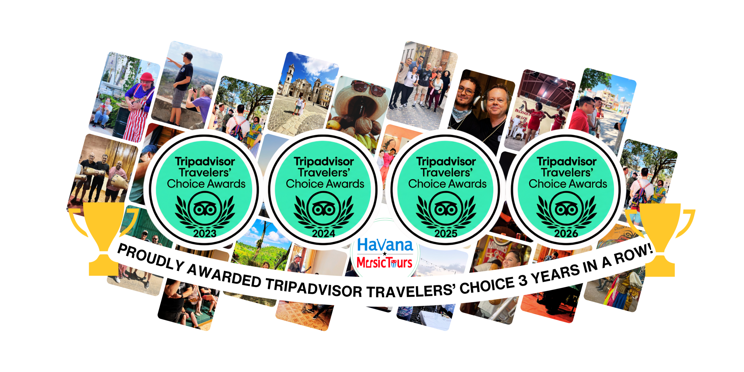 Havana Music Tours TripAdvisor Traveler's Choice 2023 Banner