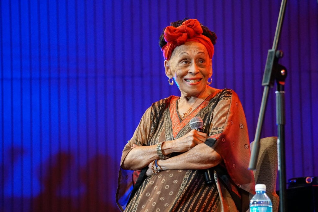 Cuban singer Omara Portuondo performing on stage at the Havana Jazz Festival