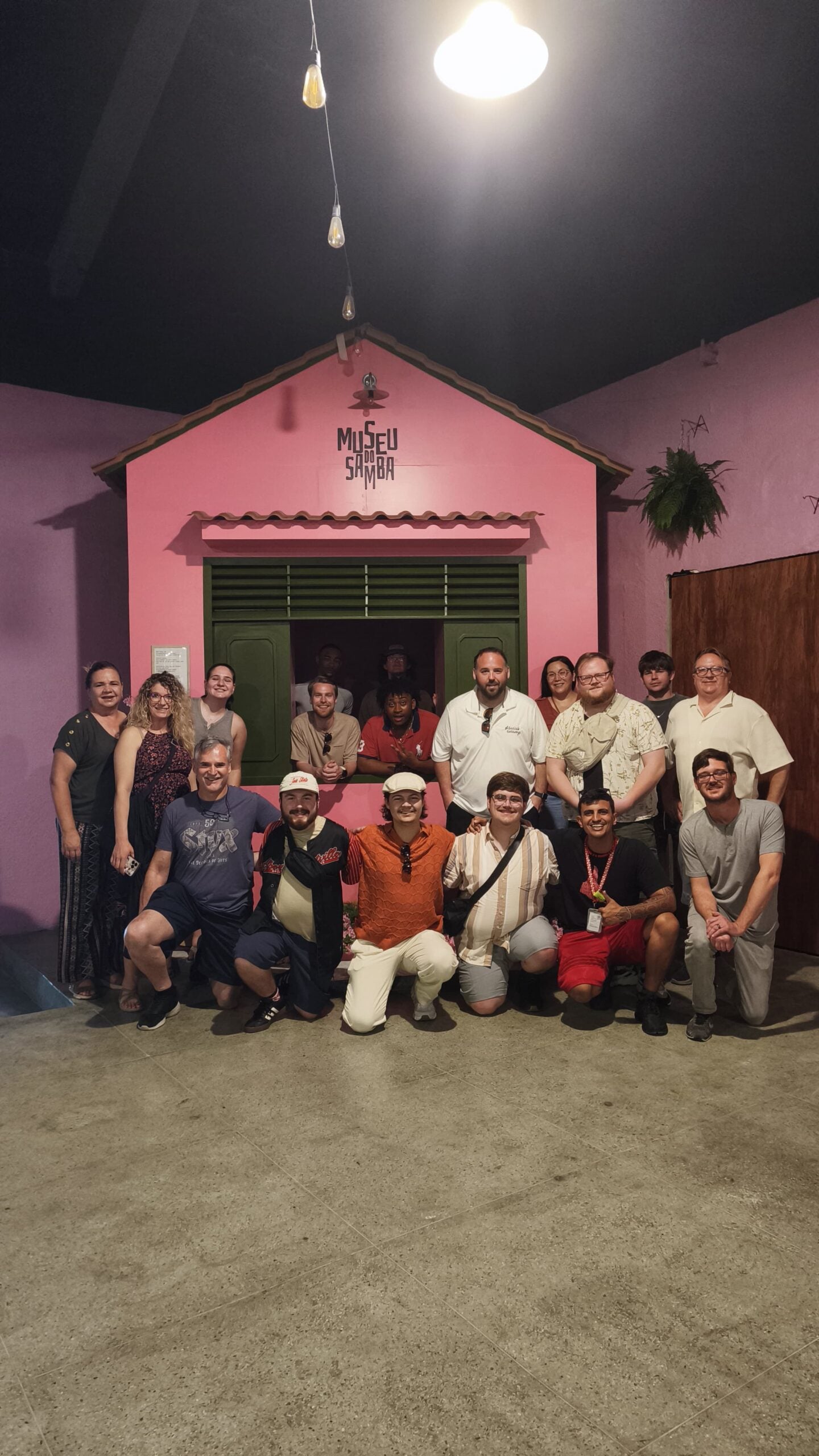 Educational music group visiting the Museu do Samba in Rio de Janeiro