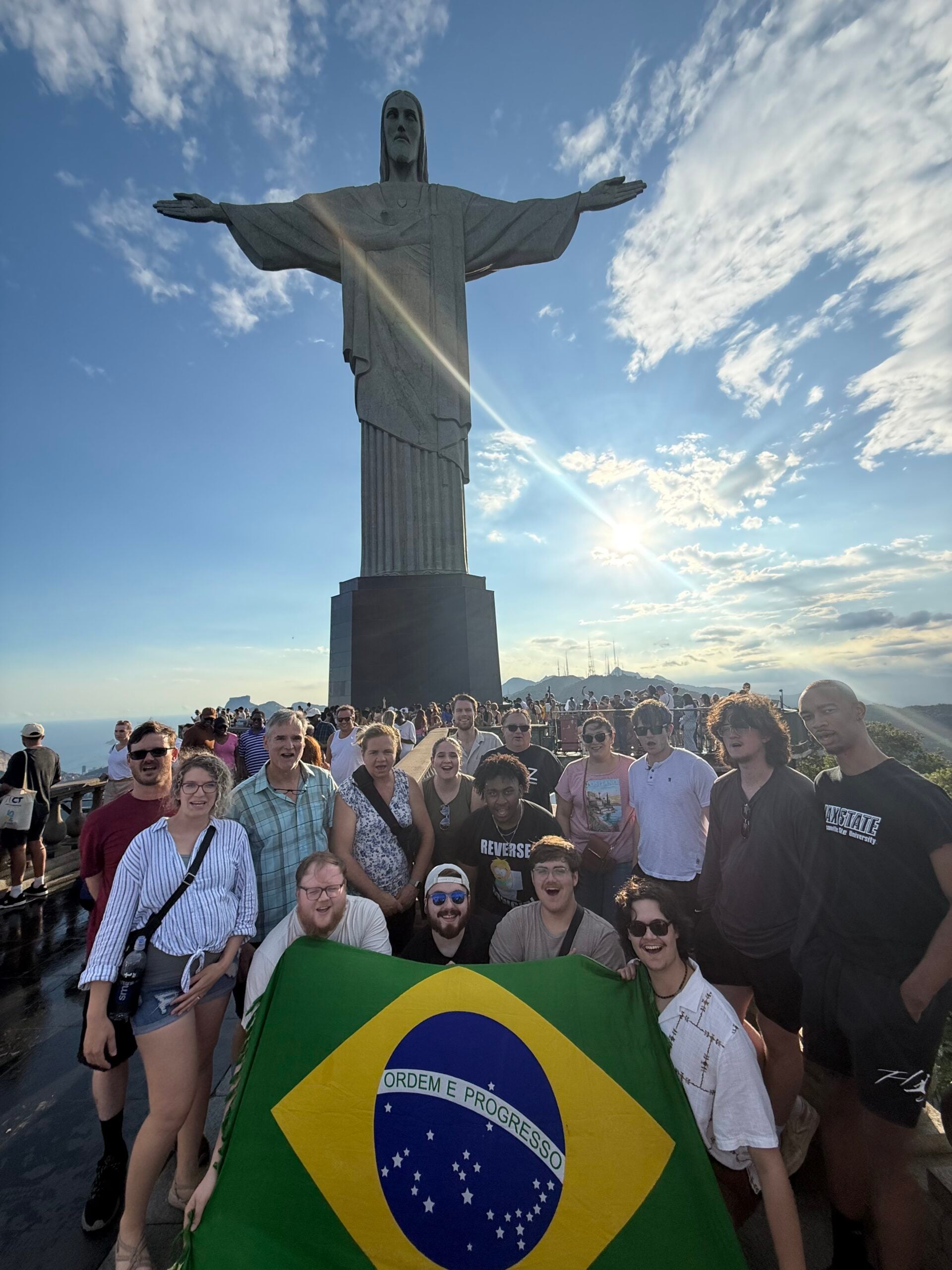 JSU Latin Jazz Ensemble group in Rio de Janeiro during its educational music journey