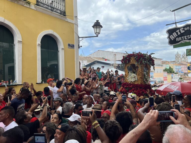 Afro-Bahian cultural procession in Salvador during a Musical Getaways Brazil journey