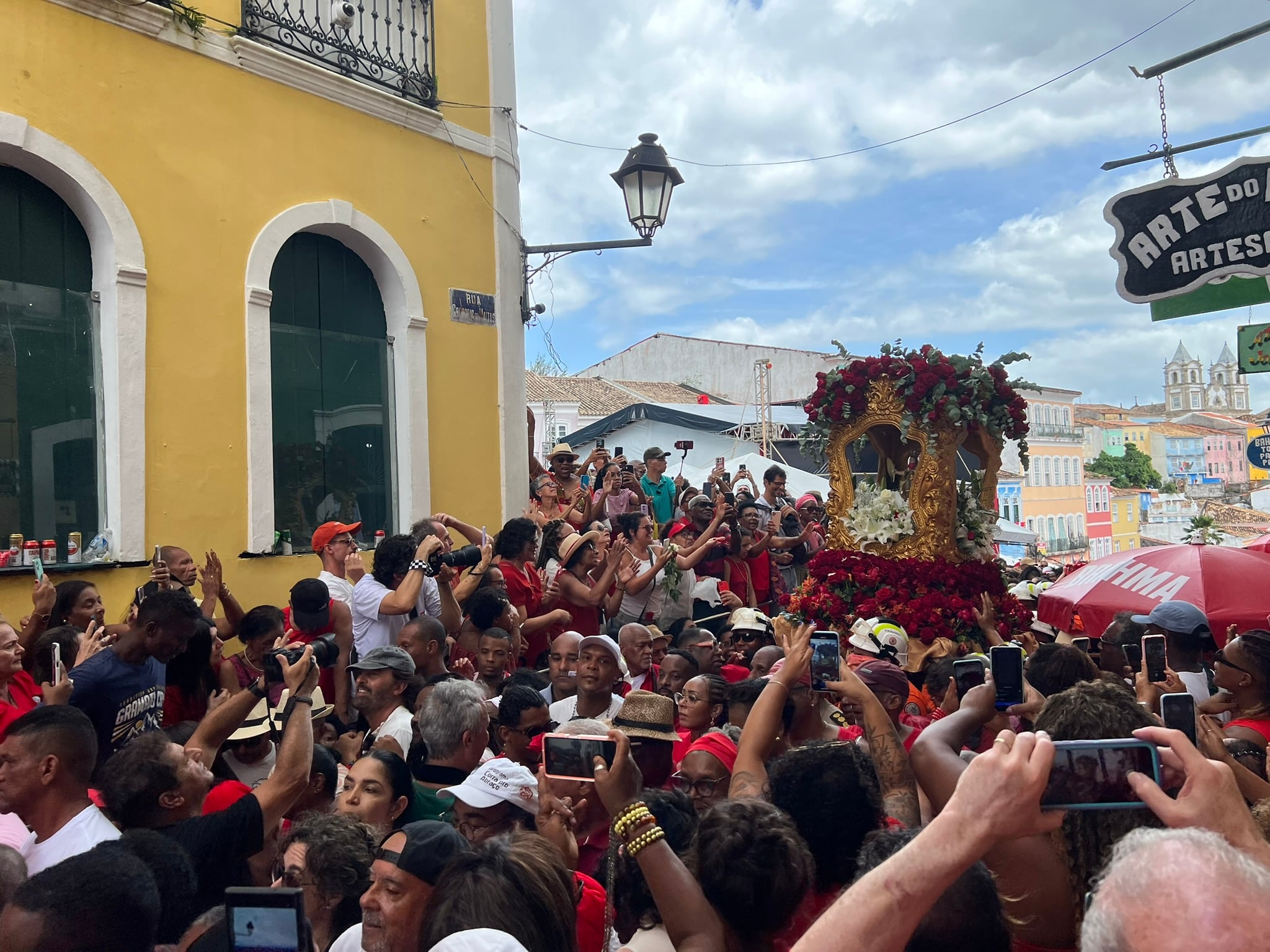 Afro-Bahian cultural procession in Salvador during a Musical Getaways Brazil journey